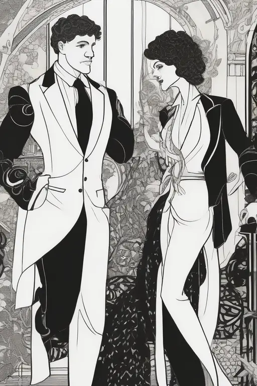 Characters: Ruslan, male, 28 years old, sharply dressed in a modern suit, a fast-talking New Yorker type. A Rwandan woman, female, 40s, in a business suit, serious and direct. Action: Ruslan receives a photo from the Rwandan woman in his dressing room. He looks shocked and confused, while the woman stares at him intently. Setting: A backstage dressing room in a TV studio, with a makeup mirror and bright lights. The atmosphere is tense and uncertain.
